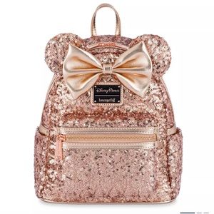 NWOT Disney Loungefly rose gold sequin backpack. SO cute!
